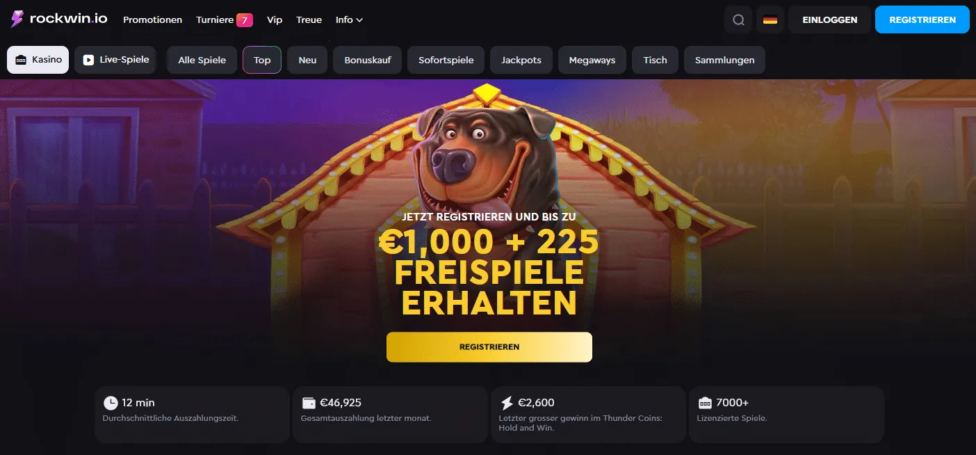 RockWin Casino Startseite